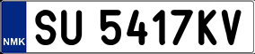 Trailer License Plate